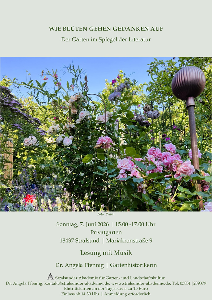 Wie Blüten gehen Gedanken auf - der Garten im Spiegel der Literatur